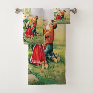 Our Lady of Fatima 1917 Bath Towel Set