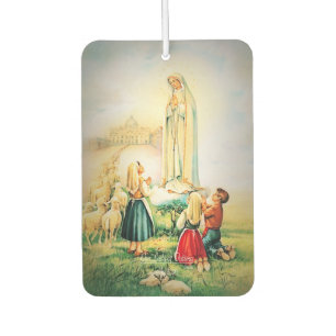 Our Lady of Fatima 1917 with Fatima Prayer Car Air Freshener