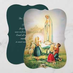 Our Lady of Fatima 1917 with Fatima Prayer Holiday Card