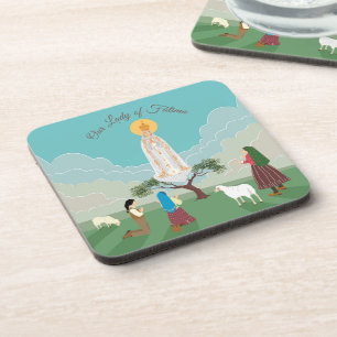 Our Lady of Fatima and the three shepherds Coaster