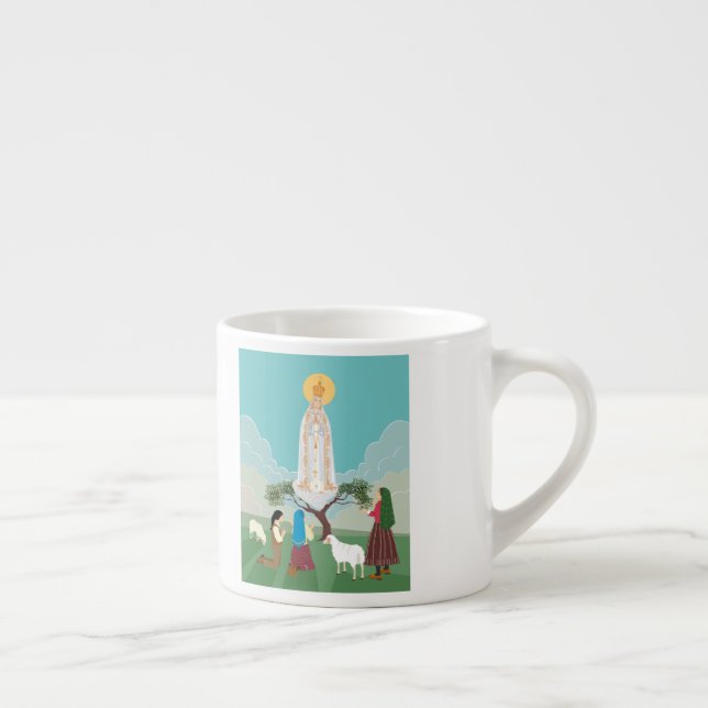 Our Lady of Fatima and the three shepherds Espresso Cup (Right)
