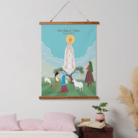 Our Lady of Fatima and the three shepherds