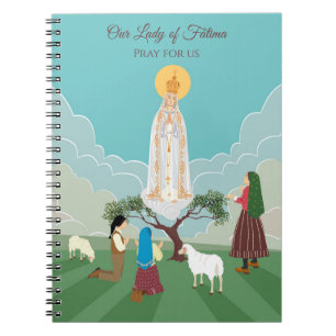 Our Lady of Fatima and the three shepherds Notebook