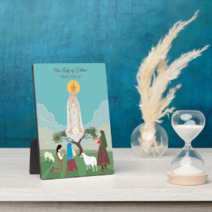 Our Lady of Fatima and the three shepherds Plaque