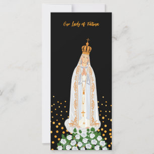 Our Lady of Fatima candles Procession Prayer card