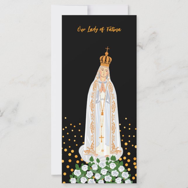 Our Lady of Fatima candles Procession Prayer card (Front)