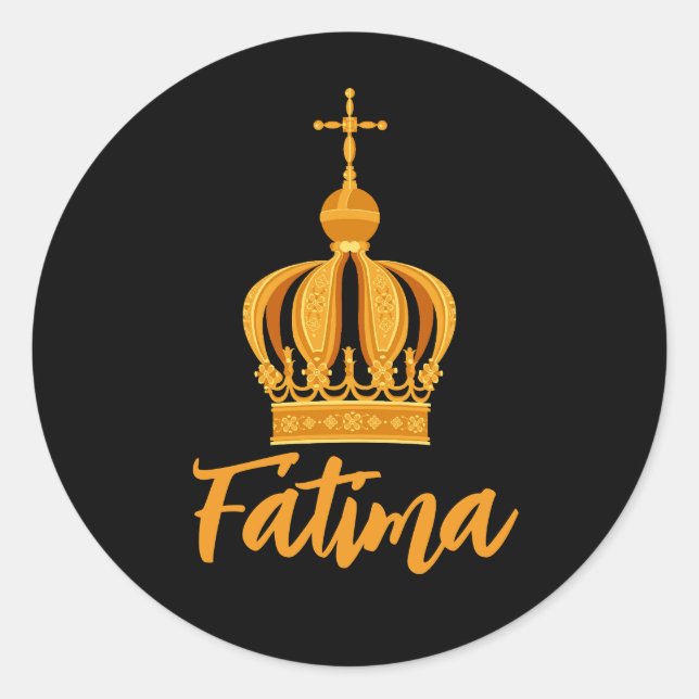 Our Lady of Fatima crown Classic Round Sticker (Front)