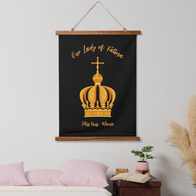 Our Lady of Fatima crown Hanging Tapestry (Bedroom)