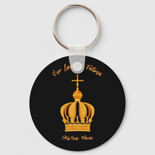 Our Lady of Fatima crown Key Ring (Front)