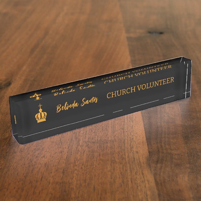 Our Lady of Fatima crown Nameplate (Side)