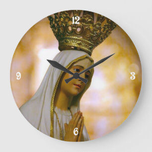 Our Lady of Fatima Large Clock