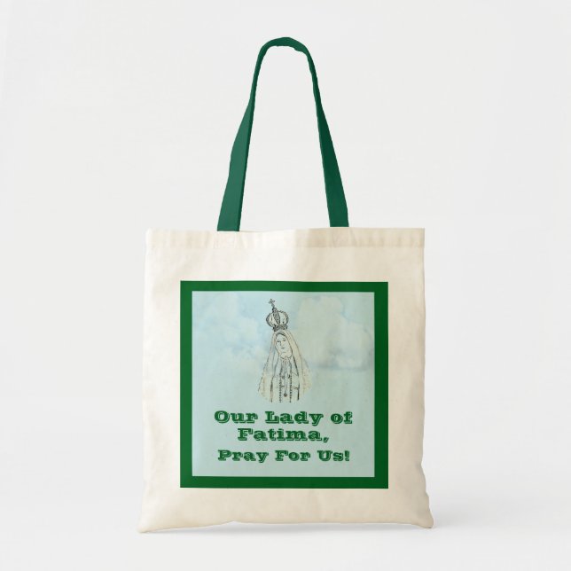 Our Lady of Fatima Personalized Tote Bag (Front)