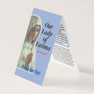 Our Lady of Fatima Pray card