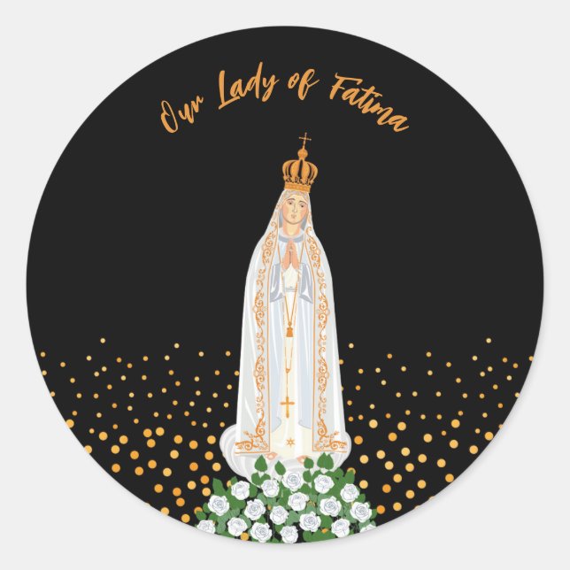 Our Lady of Fatima Procession of Candles Classic Round Sticker (Front)