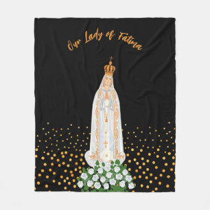 Our Lady of Fatima Procession of Candles Fleece Blanket