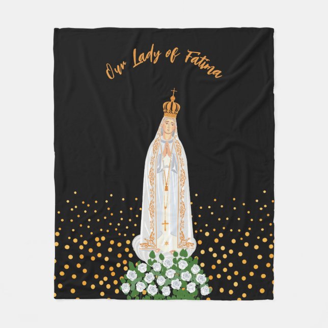 Our Lady of Fatima Procession of Candles Fleece Blanket (Front)