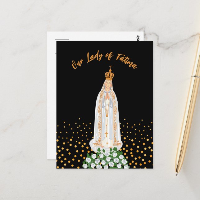 Our Lady of Fatima Procession of Candles Postcard (Front/Back In Situ)
