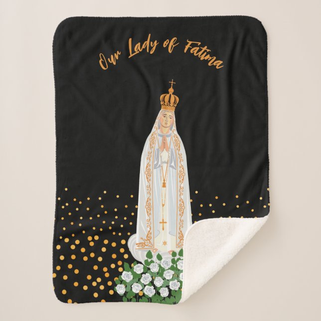Our Lady of Fatima Procession of Candles Sherpa Blanket (Front)