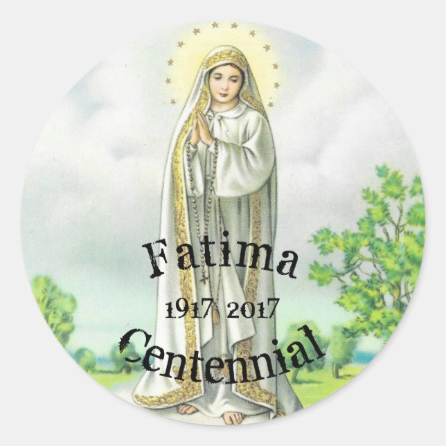 Our Lady Of Fatima Sticker (Front)