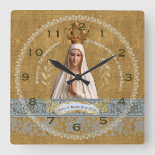 Our Lady of Fatima Wall Clock