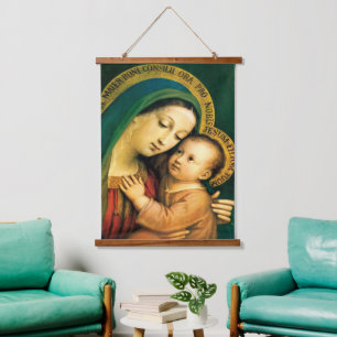 Our Lady of Good Counsel by Litany Lane Hanging Tapestry