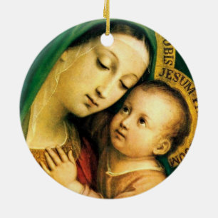 our lady of good counsel ceramic ornament
