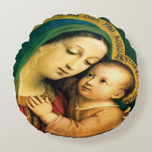 Our Lady of Good Counsel Round Cushion