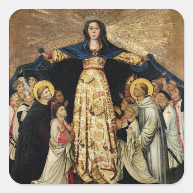 Our Lady of Grace and the Masters of the Order of Square Sticker (Front)