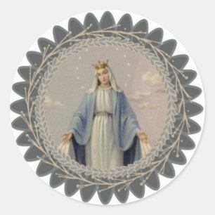 Our Lady of Grace Blessed Virgin Mary Classic Round Sticker