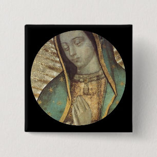 OUR LADY OF GUADALUPE 15 CM SQUARE BADGE