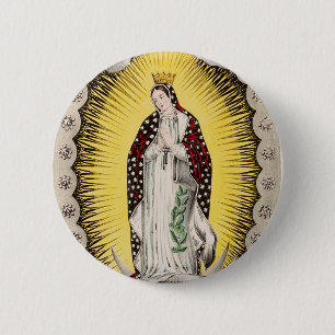 Our Lady of Guadalupe 6 Cm Round Badge