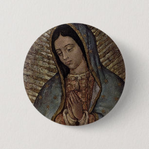 OUR LADY OF GUADALUPE 6 CM ROUND BADGE