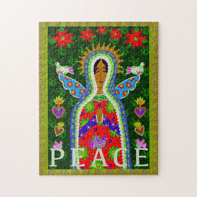 Our Lady of Guadalupe Angel Peace Jigsaw Puzzle (Vertical)