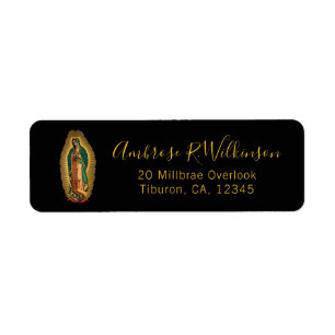 Our Lady of Guadalupe Bendiciones Mexican Hispanic Return Address Label