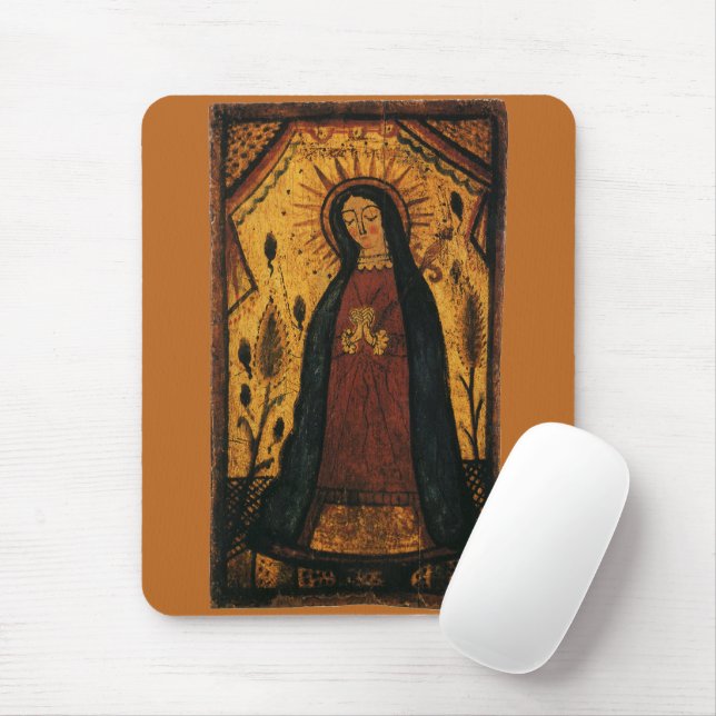 Our Lady of Guadalupe by Pedro Antonio Fresquis Mouse Pad (With Mouse)
