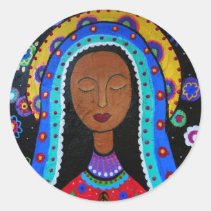 Our Lady of Guadalupe by Prisarts Classic Round Sticker