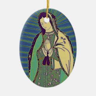 our lady of guadalupe ceramic ornament