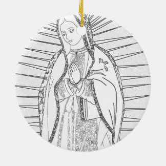 our lady of guadalupe ceramic ornament