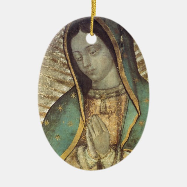 OUR LADY OF GUADALUPE CERAMIC TREE DECORATION (Front)