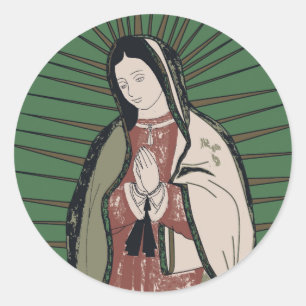 our lady of guadalupe classic round sticker