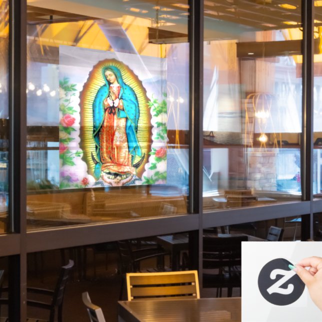 Our Lady of Guadalupe Floral (Restaurant Window)