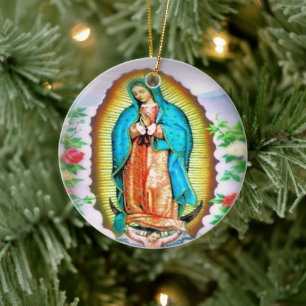 Our Lady of Guadalupe Floral by Litany Lane Ceramic Ornament