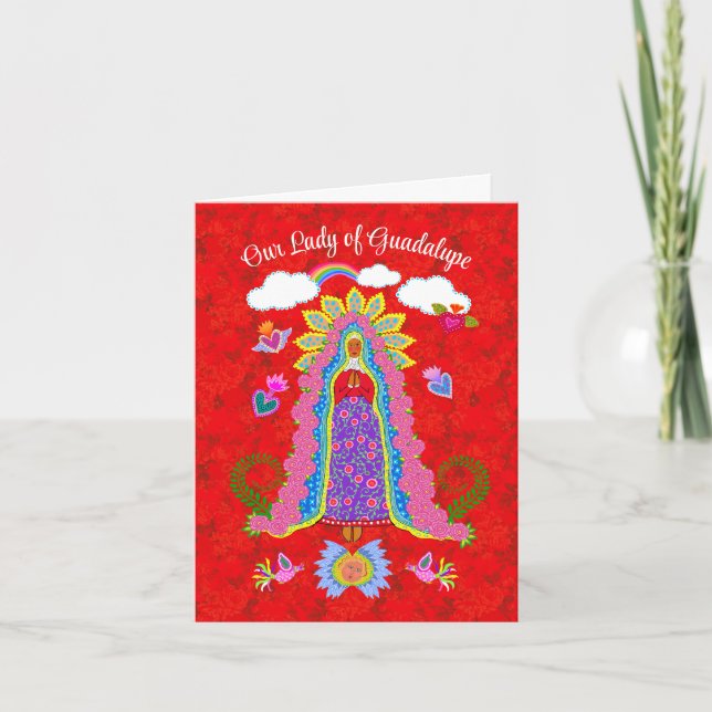 Our Lady Of Guadalupe Folded Note Card (Front)