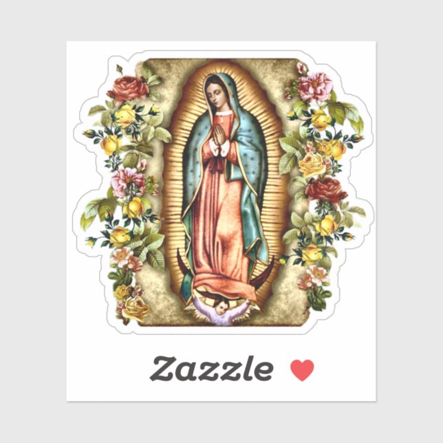 Our Lady of Guadalupe Frame of Roses Vinyl         (Sheet)