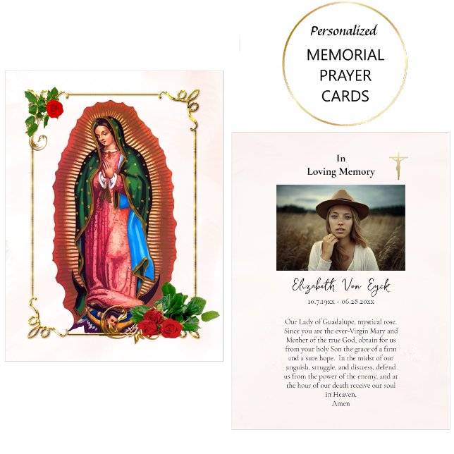 Our Lady of Guadalupe Funeral Prayer Card (Creator Uploaded)