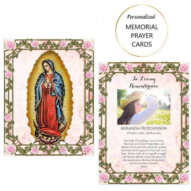 Our Lady of Guadalupe Funeral Prayer Card (Creator Uploaded)