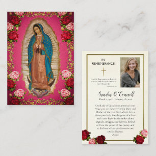 Our Lady of Guadalupe Funeral Prayer Card