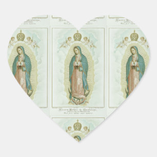 Our Lady Of Guadalupe Heart Sticker