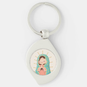 Our Lady of Guadalupe Kawaii Style Key Ring