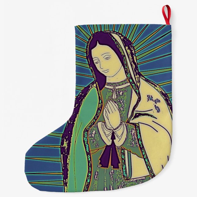 our lady of guadalupe large christmas stocking (Back)
